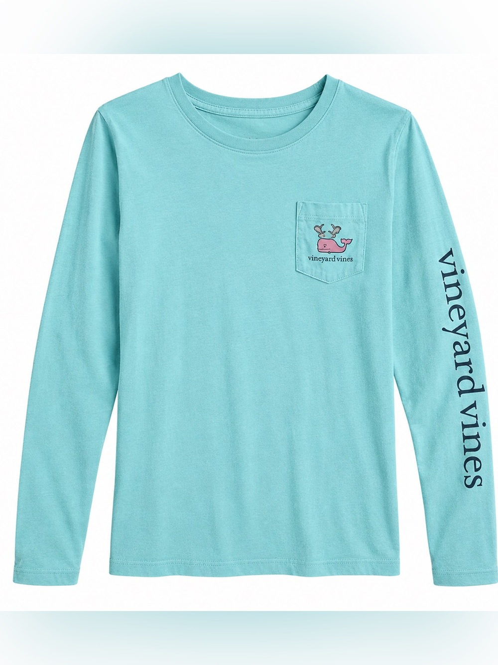 Vineyard Vines Girls L 14 Holiday Whale Antlers Long Sleeve Tee